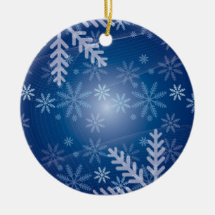 Blauschneewein Keramikornament