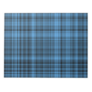 Blauschwarzes Karomuster  Notizblock