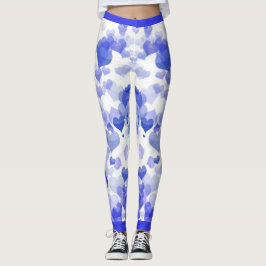 Blauschwebende Herzen Leggings