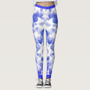 Blauschwebende Herzen Leggings