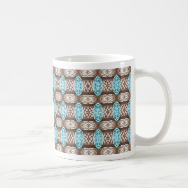 Blausteine-Muster-Tasse Kaffeetasse (Rechts)