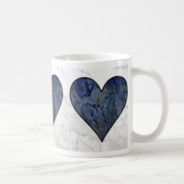 Blausteinmarbelmuster Kaffeetasse (Rechts)