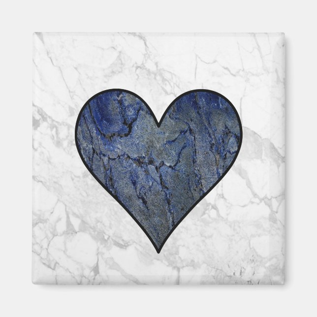 Blausteinmarbelmuster Magnet (Vorne)
