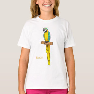 Blaustirnamara-Zeichentrickillustration T-Shirt