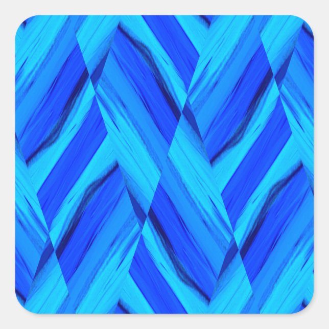 Blautöne-Aufkleber Quadratischer Aufkleber (Vorderseite)