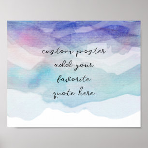 Blautöne der Aquarellkunst ergänzen Ihr Angebot Poster