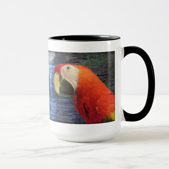 Blauu. GoldMacaw u. ScarletMacaw - Kaffee-Tasse Tasse (Rechts)