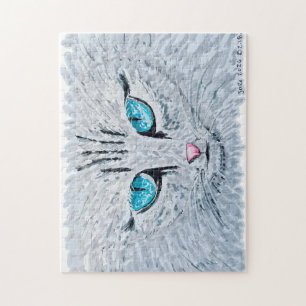 Blaüugige Fluffige Katze