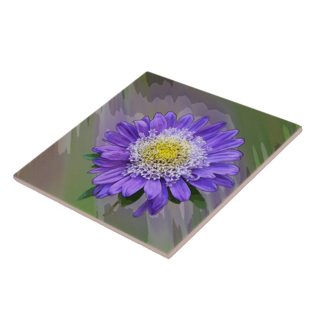 Blauviolett-Blume Fliese (Seite)