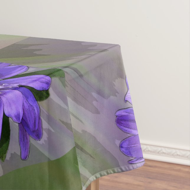Blauviolett-Blume Tischdecke (Beispiel)