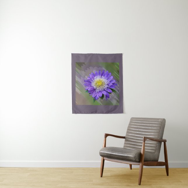 Blauviolett-Blume Wandteppich (Beispiel)