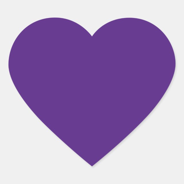 Blauviolett (Farbrad) (Vollfarbe) Herz-Aufkleber (Vorderseite)
