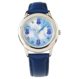 Blauvögel Arabische römische Zahlen Armbanduhr