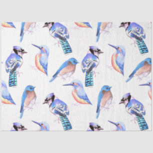 Blauvögel in vergleichbarem Farbschema Seidenpapier
