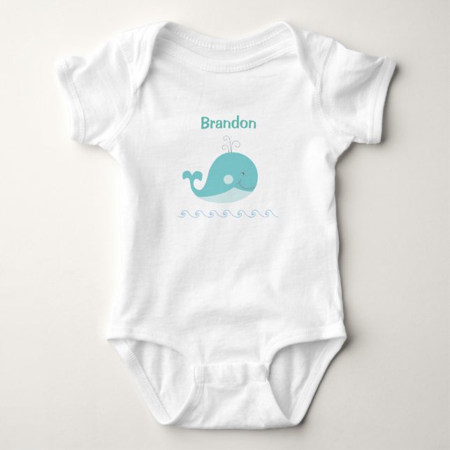 Blauwal-Baby Baby Strampler (Vorderseite)