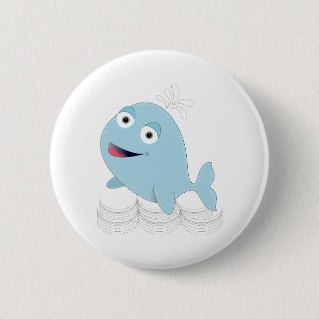 Blauwal Button (Vorderseite)
