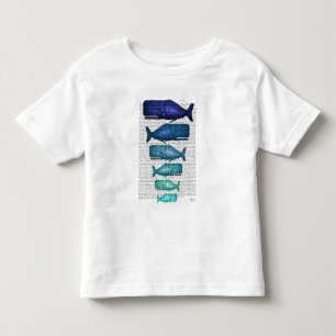 Blauwal-Familie Kleinkind T-shirt