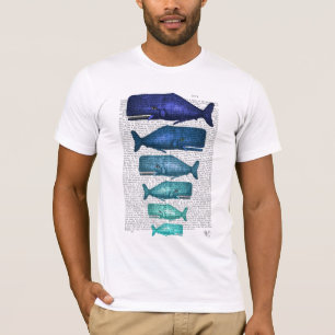 Blauwal-Familie T-Shirt