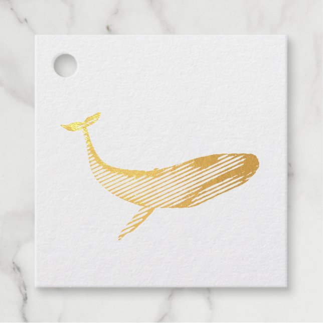 Blauwal Geschenkanhänger (Vorderseite)