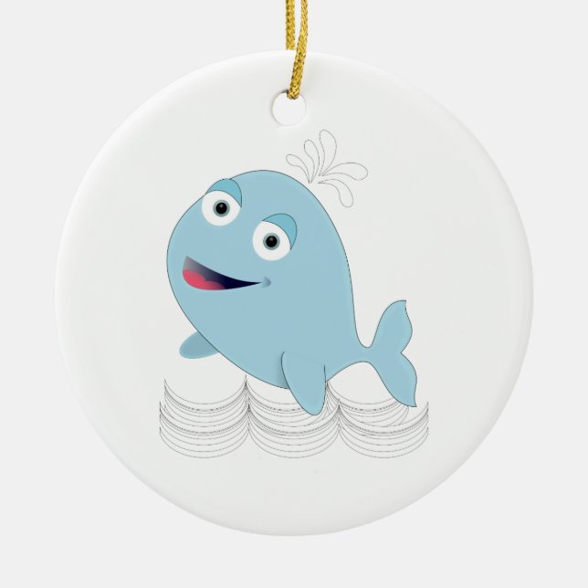 Blauwal Keramikornament (Vorne)