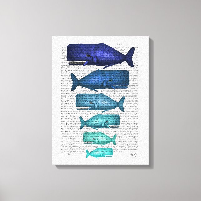 Blauwal Leinwanddruck (Vorderseite)