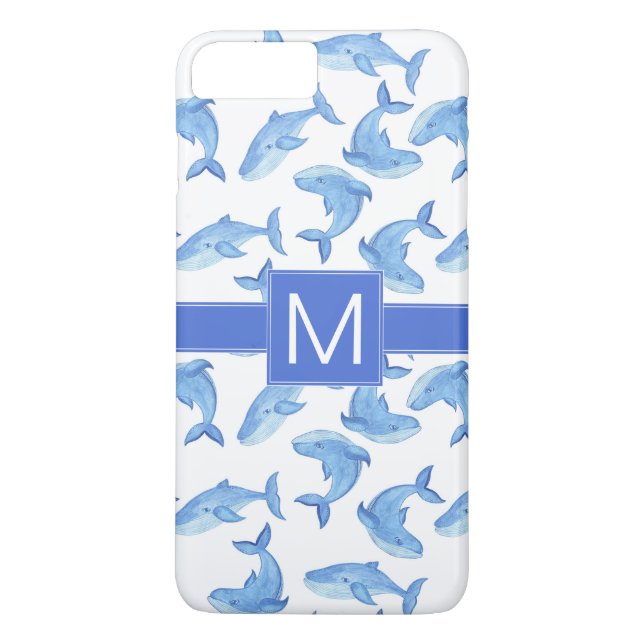 Blauwal-Muster Case-Mate iPhone Hülle (Rückseite)