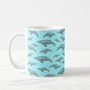 Blauwal-Muster Kaffeetasse