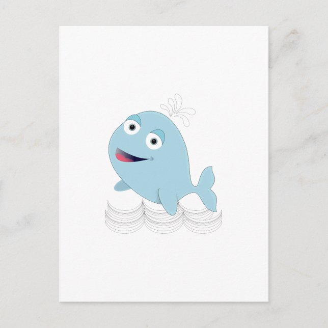 Blauwal Postkarte (Vorderseite)