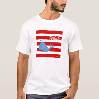 Blauwal ROTE STREIFEN, durch Maila Oscar T-Shirt