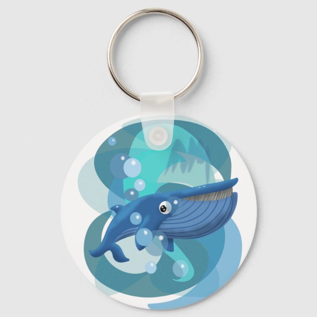 Blauwal Schlüsselanhänger (Vorderseite)