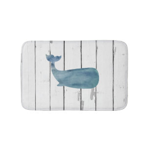 Blauwal Shiplap Badezimmer-Dekor Badematte