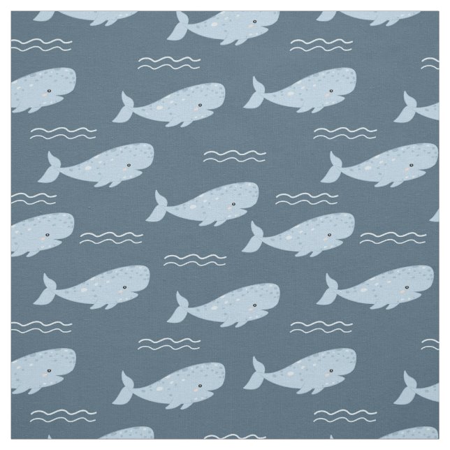 Blauwal Stoff (Muster)