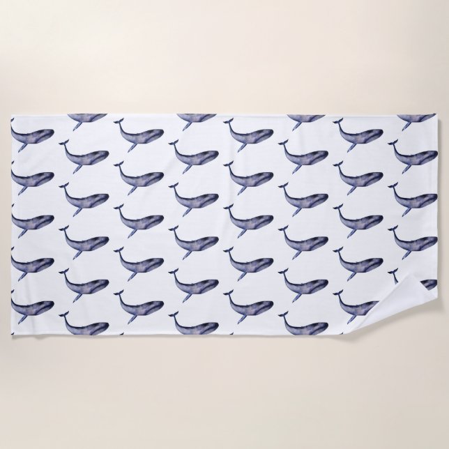 Blauwal Strandtuch (Vorderseite)