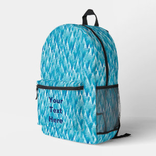 Blauwald-Fraktal Bedruckter Rucksack