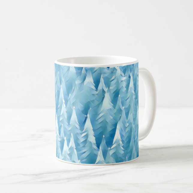Blauwald-Fraktal Kaffeetasse (VorderseiteRechts)