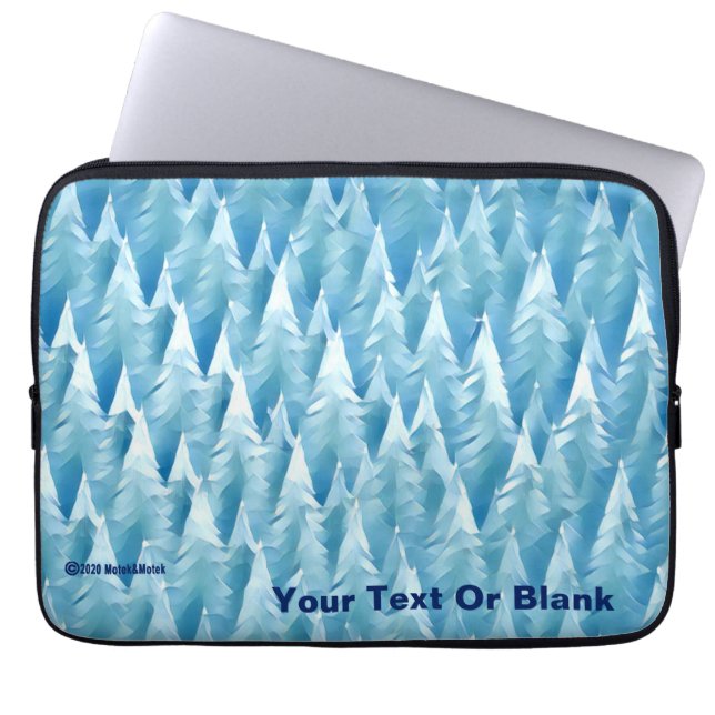 Blauwald-Fraktal Laptopschutzhülle (Vorderseite)