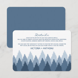 Blauwaldreiches Wald Hochzeitsszenario - Details Begleitkarte