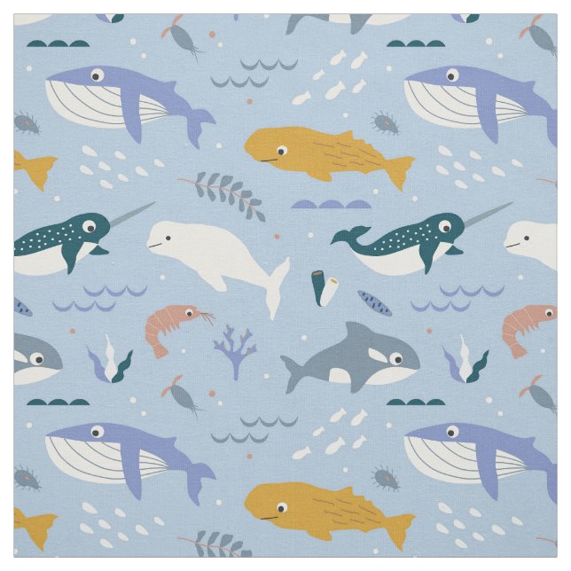 Blauwale Stoff (Muster)
