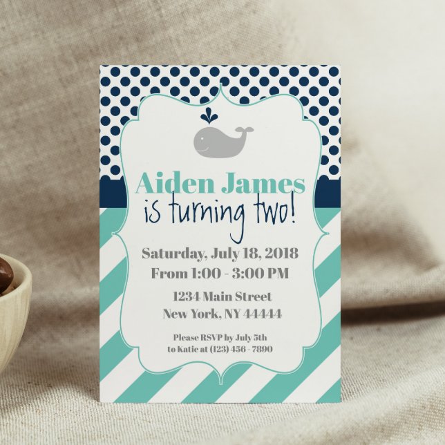 Blauwale zum Geburtstag Einladung (Von Creator hochgeladen)