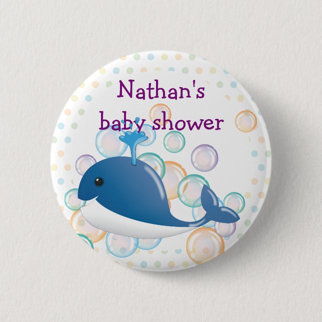 Blauwalknopf, Babypartyknopf Button (Vorderseite)