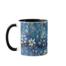 Blauweiße Blume Blumenmuster Nahtloses Muster