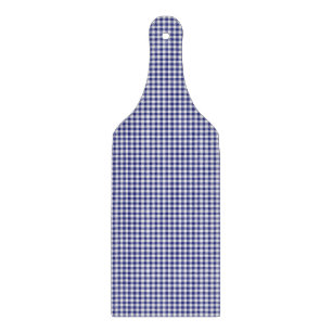 Blauweiße Gingham-CUTTING-PADDLE Schneidebrett