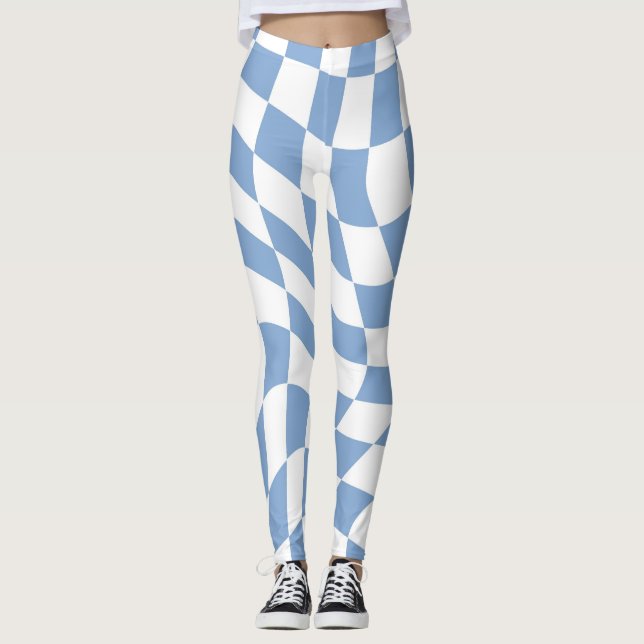 Blauweiße Leggings (Vorderseite)