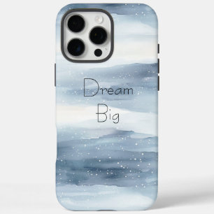 Blauweiße Schneeflocken iPhone 16 Pro Max Hülle