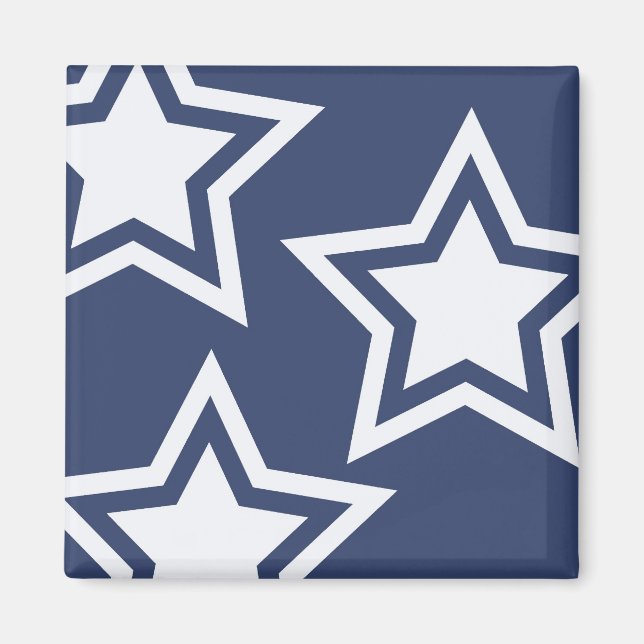 Blauweiße Stars Magnet (Vorne)