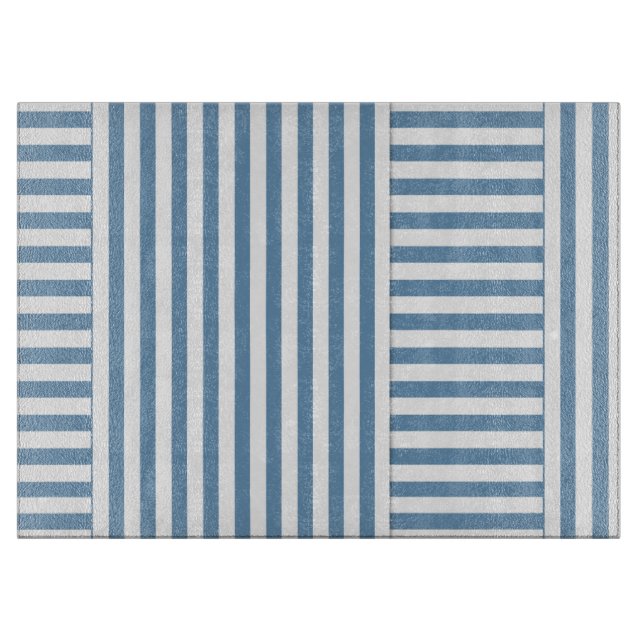 Blauweiße Streifen Schneidebrett (Vorderseite)