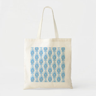 Blauweißes Ikat-Muster Tragetasche