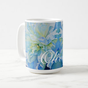 Blauweißes, romantisches Peronengemälde Kaffeetasse