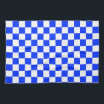 Blauweißes Schachbrettmuster für den Karo Geschirrtuch<br><div class="desc">Muster für blau-weiße Karo,  gekreuzte geometrische Quadrate</div>