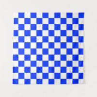 Blauweißes Schachbrettmuster für den Karo